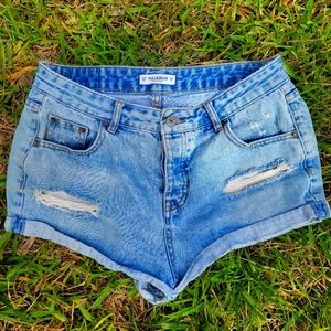 High Waisted Denim Shorts